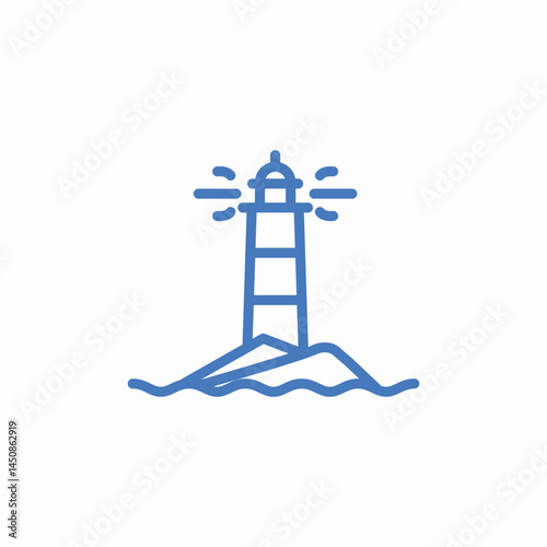 coastal navigation beacon icon sign vector