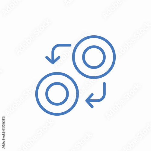 data sync exchange icon sign vector