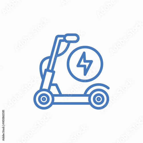 electric kick scooter icon sign vector