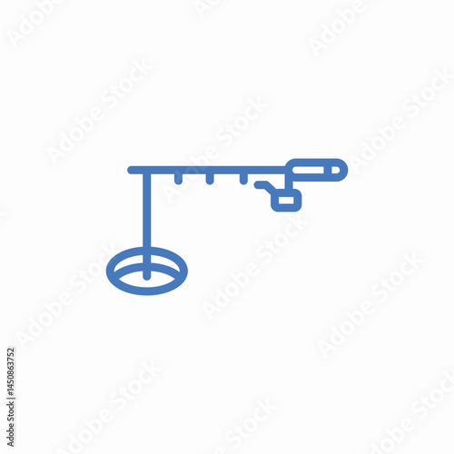 fishing rod hook icon sign vector