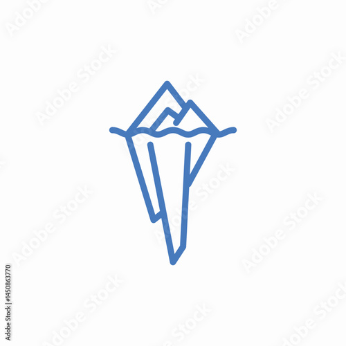 floating ice mass icon sign vector