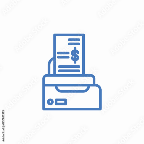 printed payment invoice icon sign vector