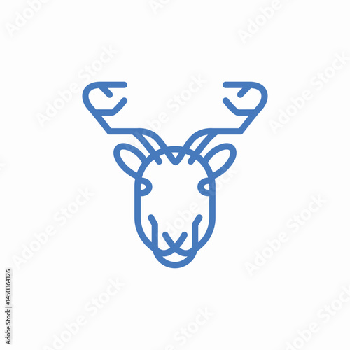 reindeer antlers animal icon sign vector