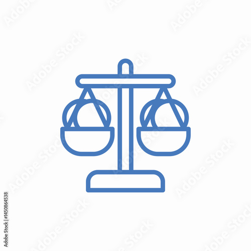 scale balance justice icon sign vector