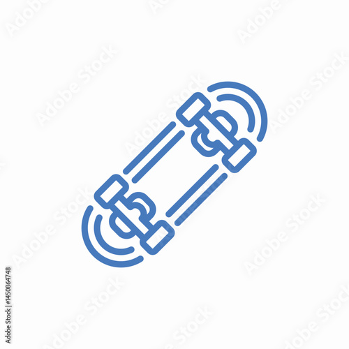 skateboard sport ride icon sign vector