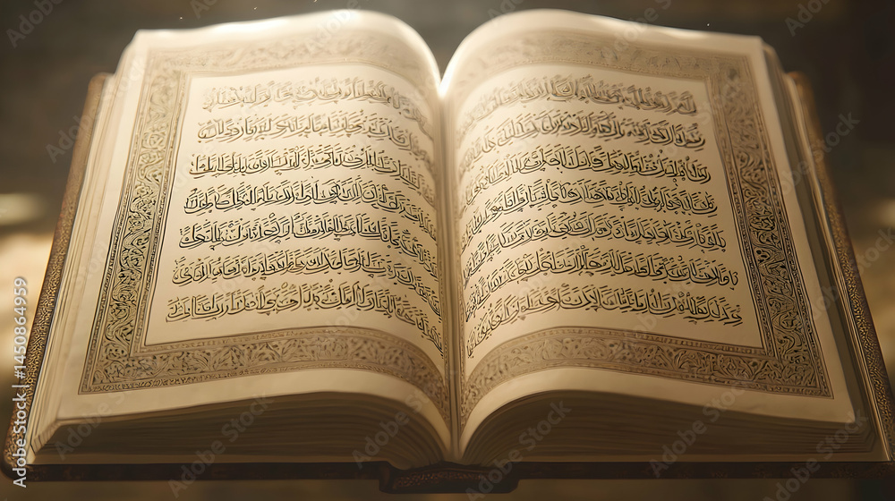 Obraz premium Open Book With Glowing Illumination