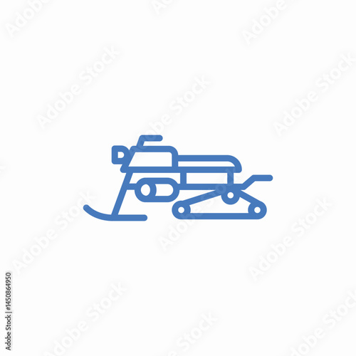 snowmobile ski adventure icon sign vector