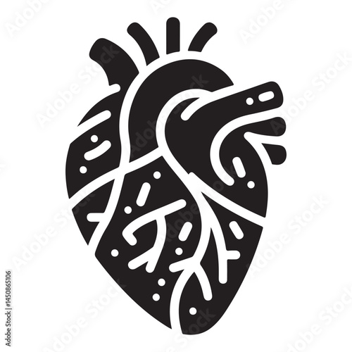 Human heart icon. Vector illustration design
