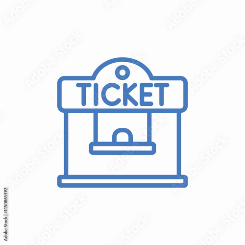 ticket booth icon sign vector