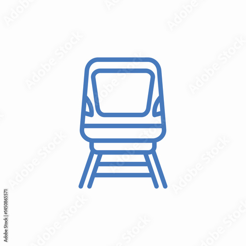 train front view icon sign vector