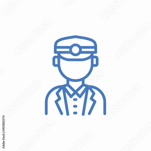 train conductor person icon sign vector