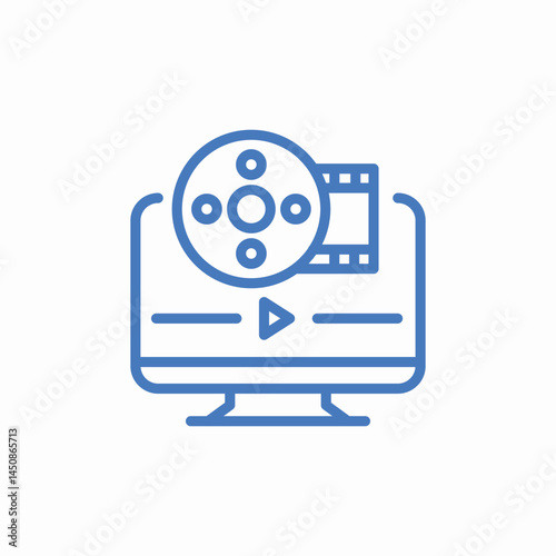 video editing software icon sign vector