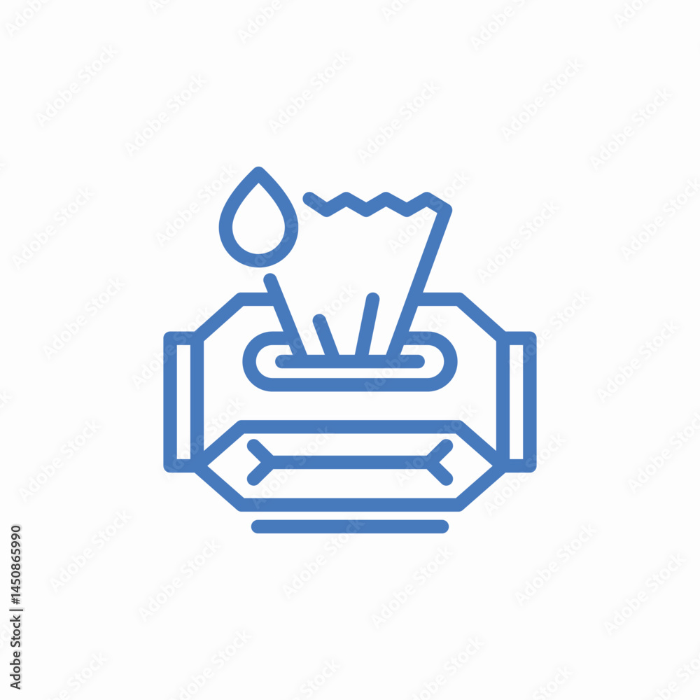 Obraz premium wet tissue box icon sign vector