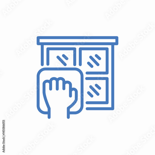 wipe window cleaning icon sign vector