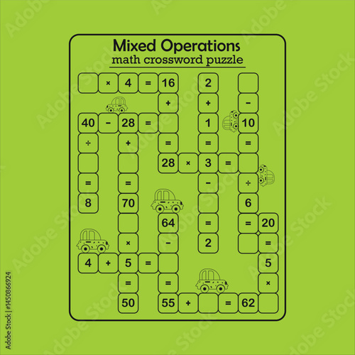 Multiple math calculations maze puzzle worksheet for child 