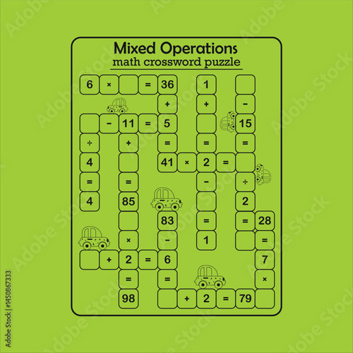 Multiple math calculations maze puzzle worksheet for child 