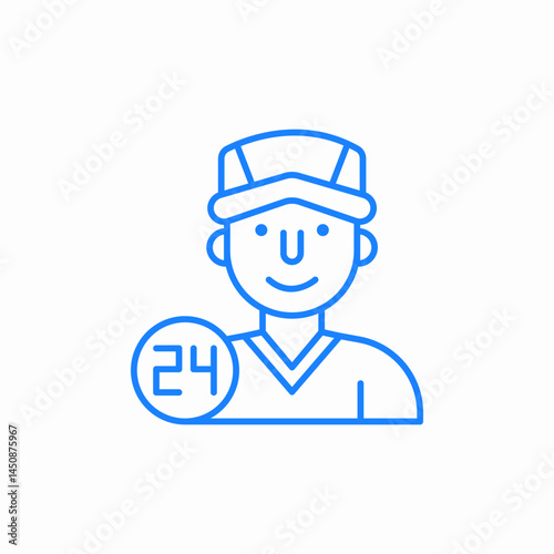 24 hours delivery service icon sign vector