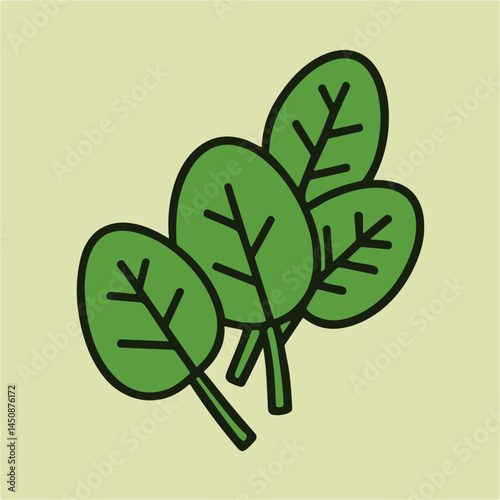 Fresh spinach leaves against a light green background  