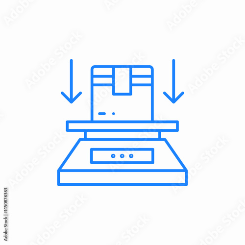 delivery package scales weight icon sign vector