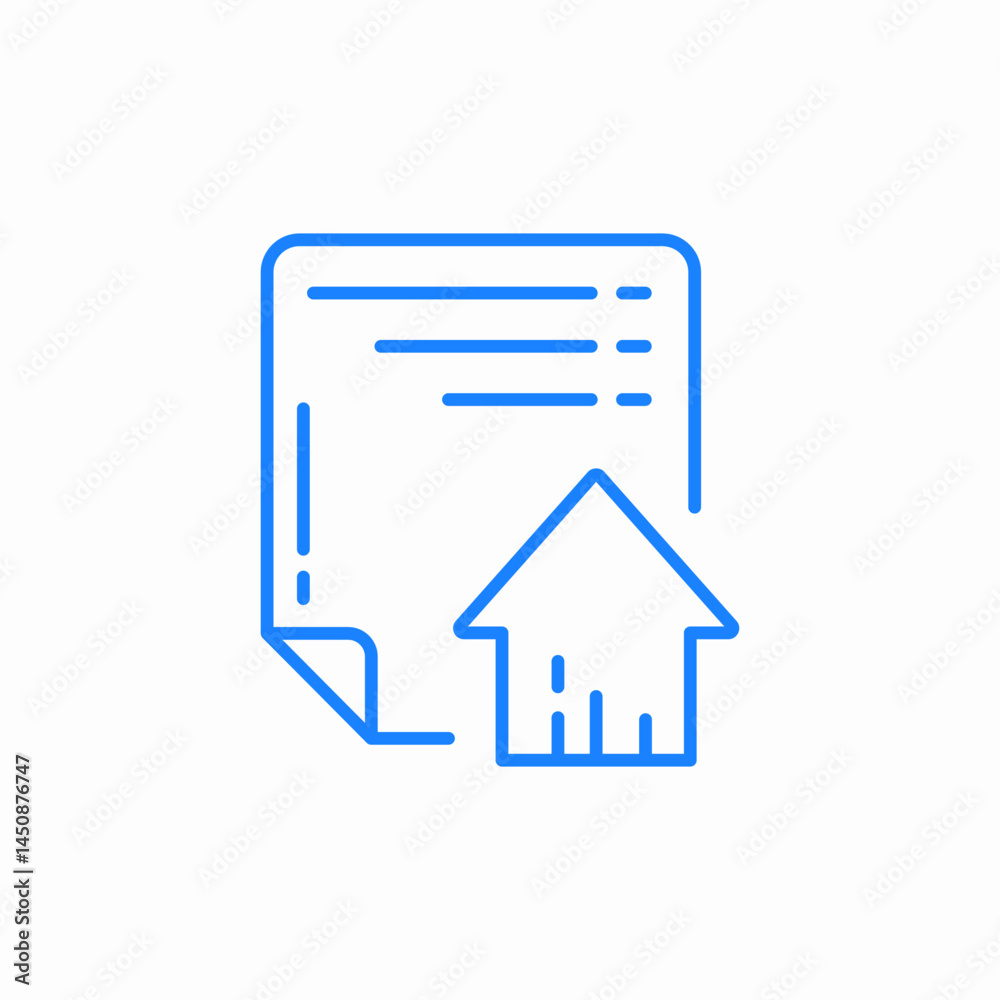 document with upload icon sign vector document with upload icon sign vector