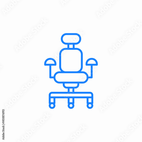 ergonomic office chair icon sign vector