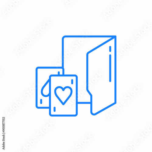 folder card icon sign vector