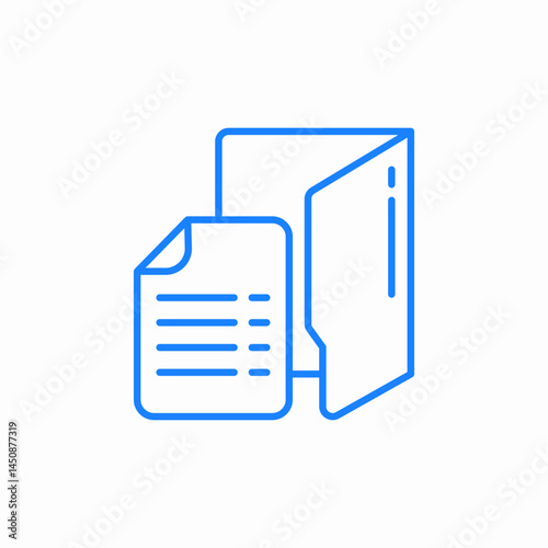 folder file organization icon sign vector