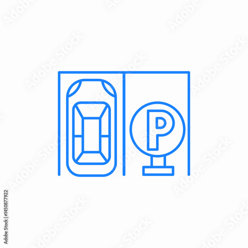 parking slot car icon sign vector