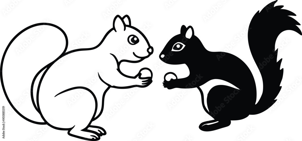 Fototapeta premium squirrel with acorn