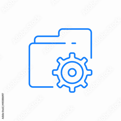 folder security lock icon sign vector