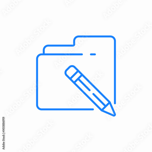 folder pencil icon sign vector