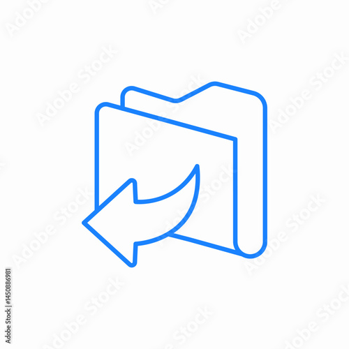 folder with arrow incoming icon sign vector