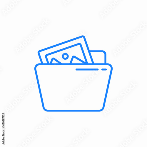 folder with photos icon sign vector