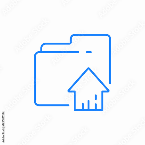folder with upload icon sign vector