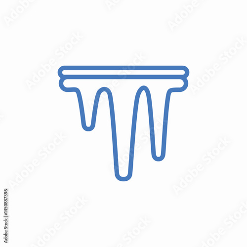 frozen ice icicles icon sign vector