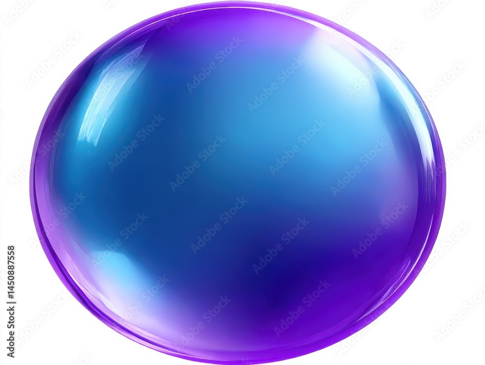 Shiny blue purple orb isolated on white background Shiny blue purple orb isolated on white background