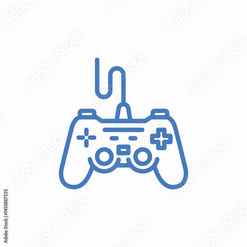 gaming controller joystick icon sign vector