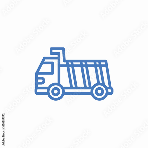 garbage truck icon sign vector
