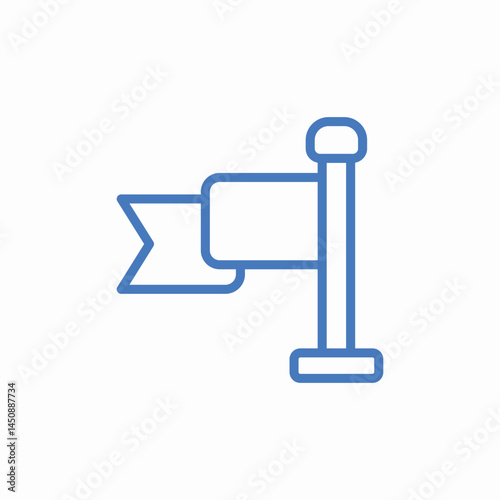 goal flag target icon sign vector