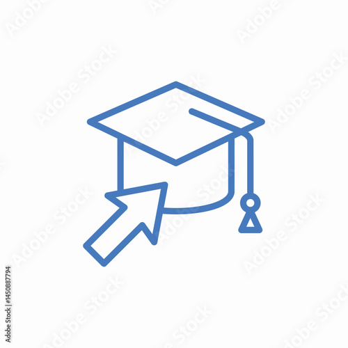 graduation click access icon sign vector
