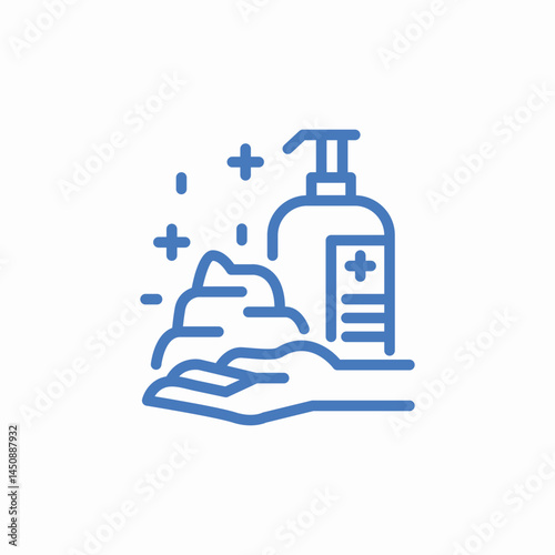 hand soap sanitizer icon sign vector