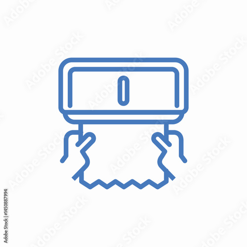 hand tissue dispenser icon sign vector
