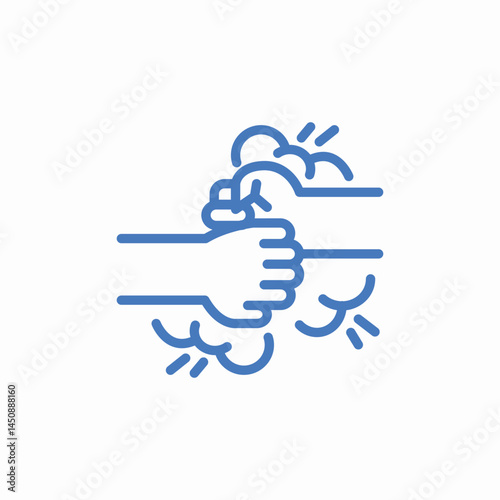 handshake teamwork cooperation icon sign vector