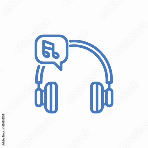headphones music note icon sign vector