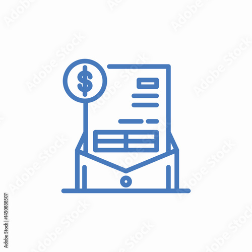 invoice payment icon sign vector