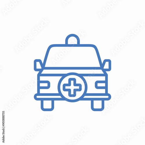 medical emergency vehicle icon sign vector