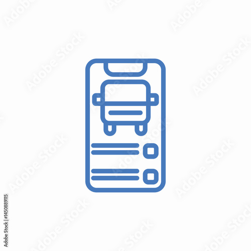 mobile ticket booking icon sign vector