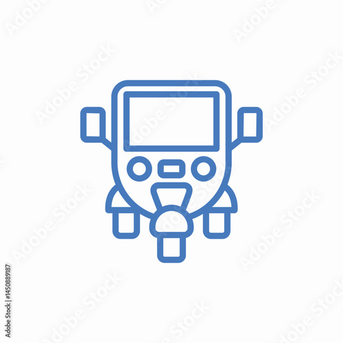 motorbike display screen icon sign vector