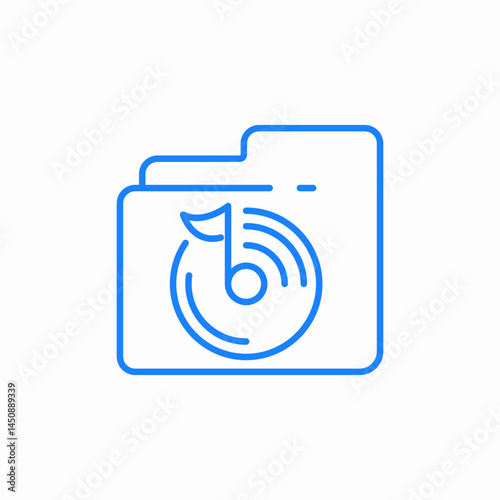 music file icon sign vector