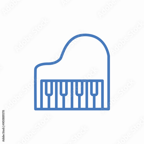 music piano instrument icon sign vector